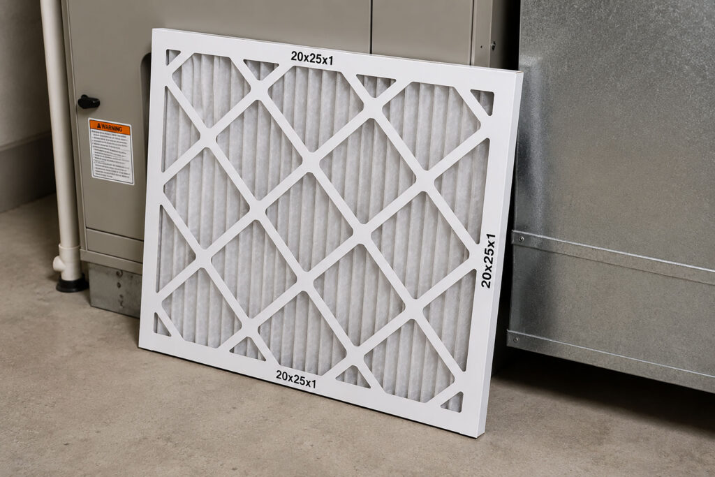 Changing the furnace filter with home maintenance services by Association One.